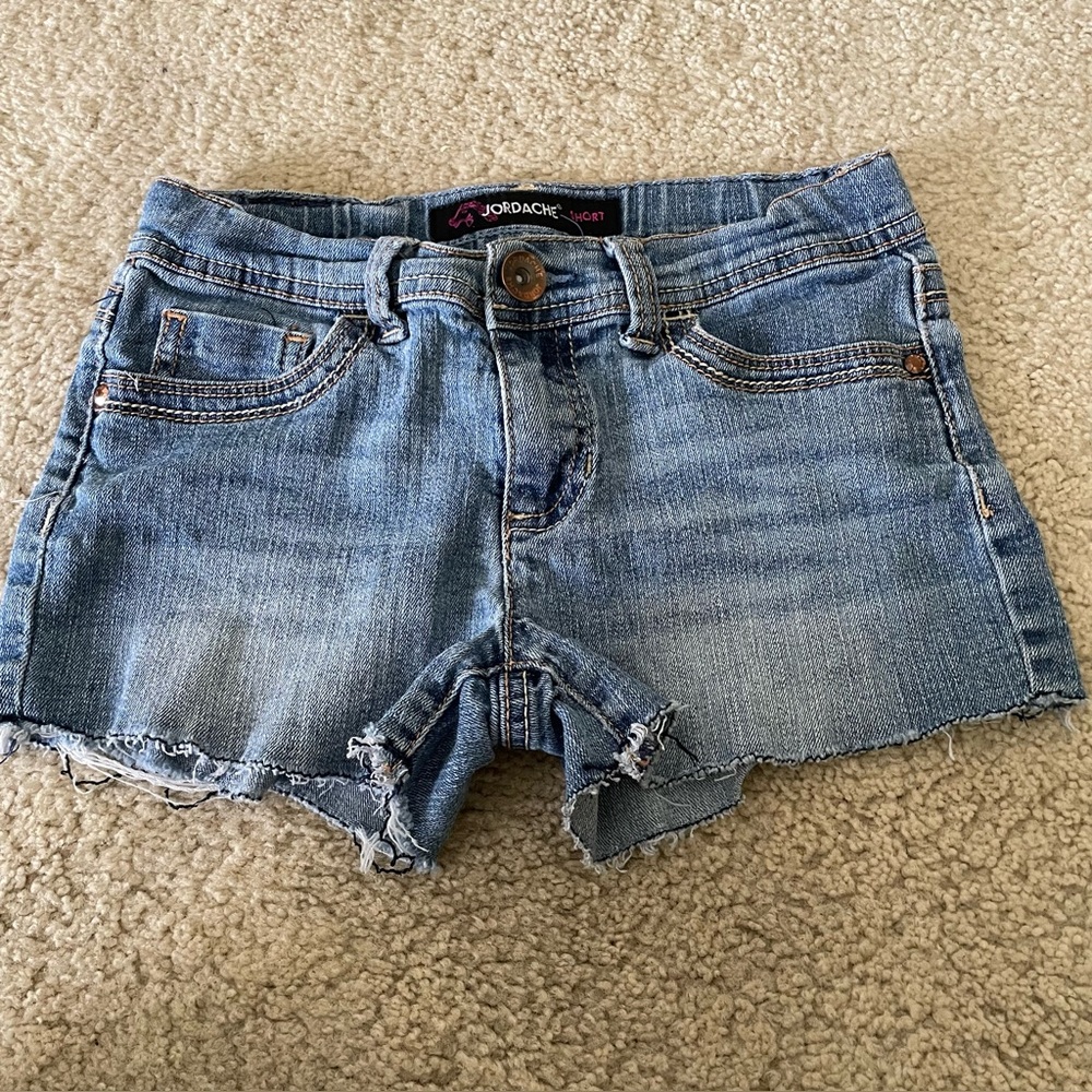 Jordache Girls cutoff Jean shorts Size 8